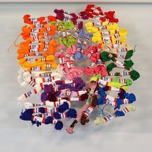 64 Skeins Friendship Thread Floss Multi Color Lot Crafts Embroidery Bracelets